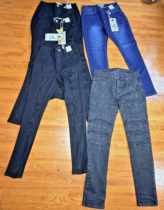 multiple Denim - Lot of 5 Women’s & Men’s Skinny Jeans – New With Tags + Zara Man Size 34